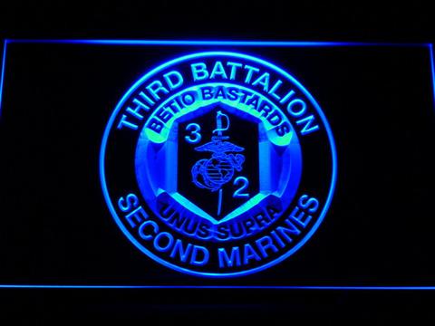 US Marine Corps 3rd Battalion 2nd Marines LED Neon Sign